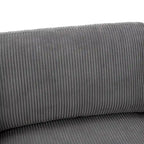 Élégant canapé 3 places en velours côtelé avec 5 coussins