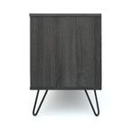 Meuble TV gris de 71,1 po avec armoire escamotable, armoire ordinaire et 2 étagères pour téléviseurs jusqu'à 79 po
