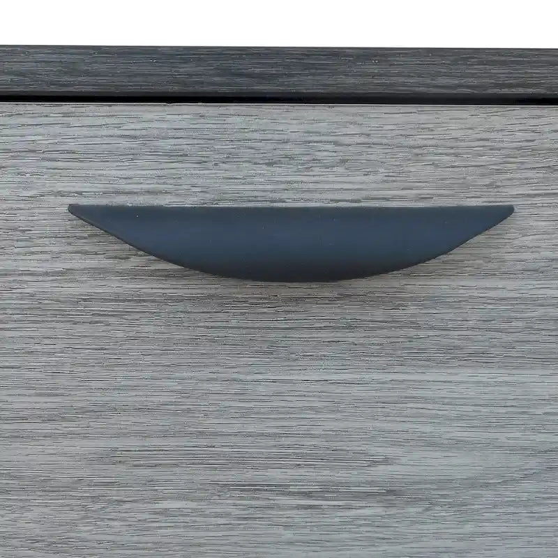 Meuble TV gris de 71,1 po avec armoire escamotable, armoire ordinaire et 2 étagères pour téléviseurs jusqu'à 79 po
