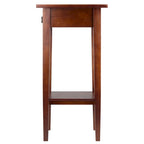 Table d'appoint en Noyer Vieilli Clair avec Tiroir et Étagère, 29,5 po