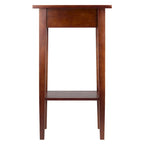 Table d'appoint en Noyer Vieilli Clair avec Tiroir et Étagère, 29,5 po