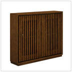 Bahut/Meuble de rangement Mid-Century Moderne cannelé et évidé