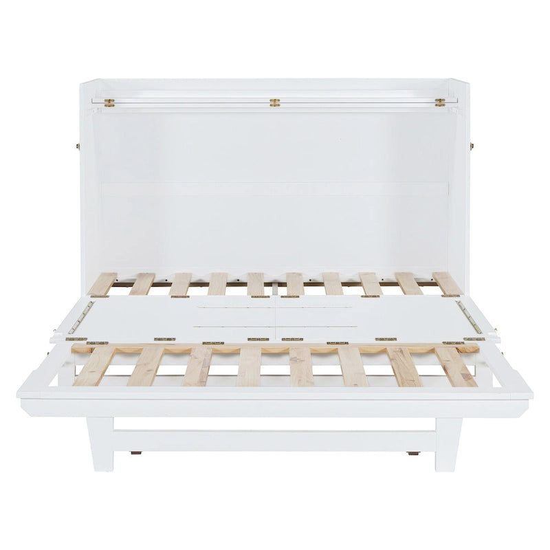 Lit escamotable Queen Size avec armoire design peu encombrante, multifonctionnel, capacité de 180 kg