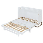 Lit escamotable Queen Size avec armoire design peu encombrante, multifonctionnel, capacité de 180 kg