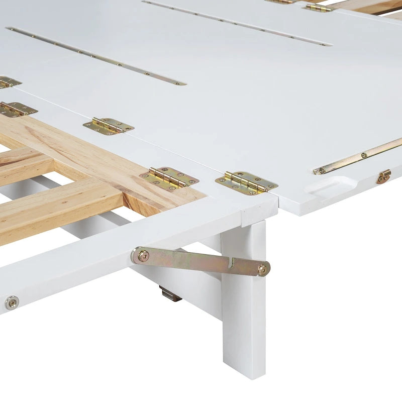 Lit escamotable Queen Size avec armoire design peu encombrante, multifonctionnel, capacité de 180 kg