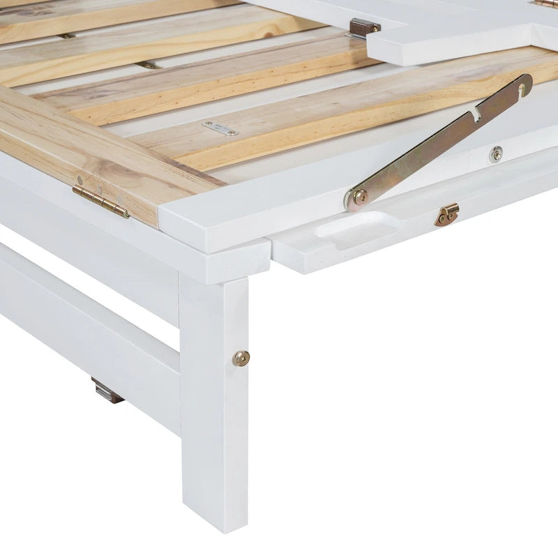 Lit escamotable Queen Size avec armoire design peu encombrante, multifonctionnel, capacité de 180 kg
