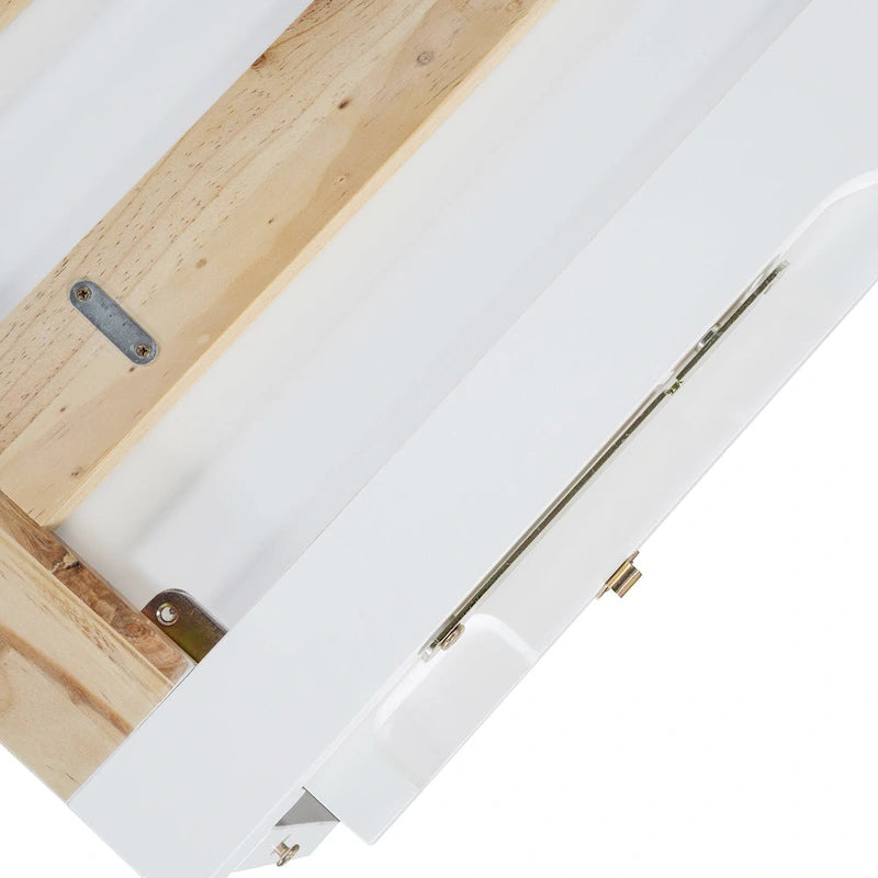 Lit escamotable Queen Size avec armoire design peu encombrante, multifonctionnel, capacité de 180 kg