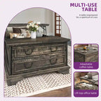Table basse relevable de ferme, table centrale carrée en bois avec rangement et 2 tiroirs