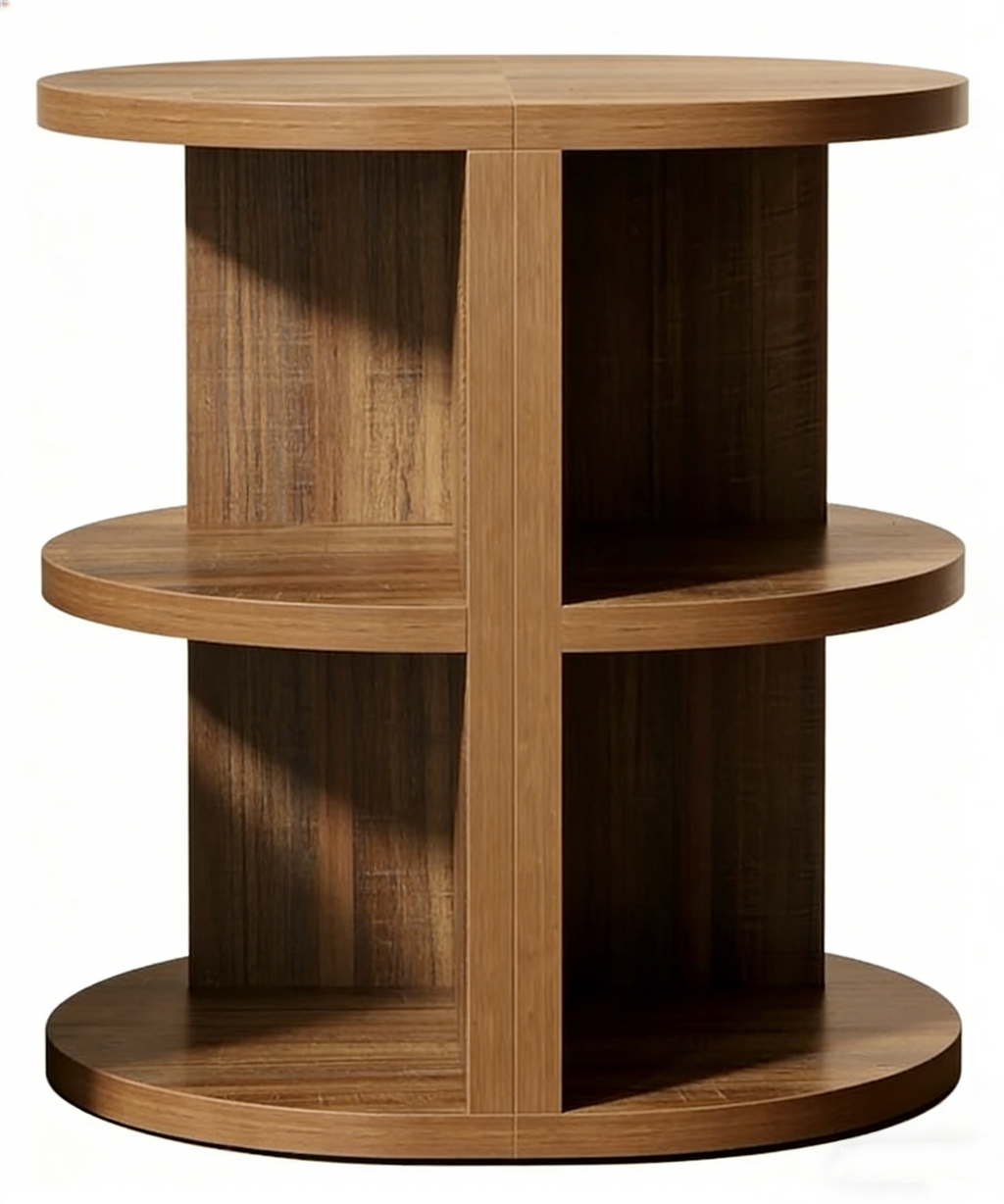 Table d'appoint demi-lune à 3 niveaux, Table d'appoint semi-circulaire pour salon