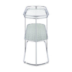 Table de canapé Taylaa Glam Chrome avec plateau en verre de 48 po à 1 étagère par