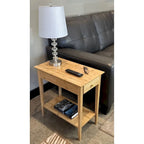 Table inclinable en bambou massif avec tiroir