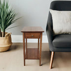 Table inclinable en bambou massif avec tiroir