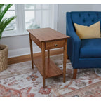 Table inclinable en bambou massif avec tiroir