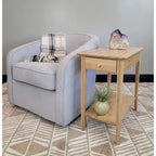 Table inclinable en bambou massif avec tiroir