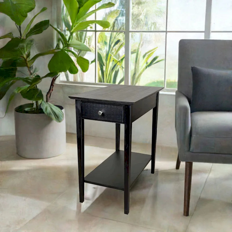 Table inclinable en bambou massif avec tiroir