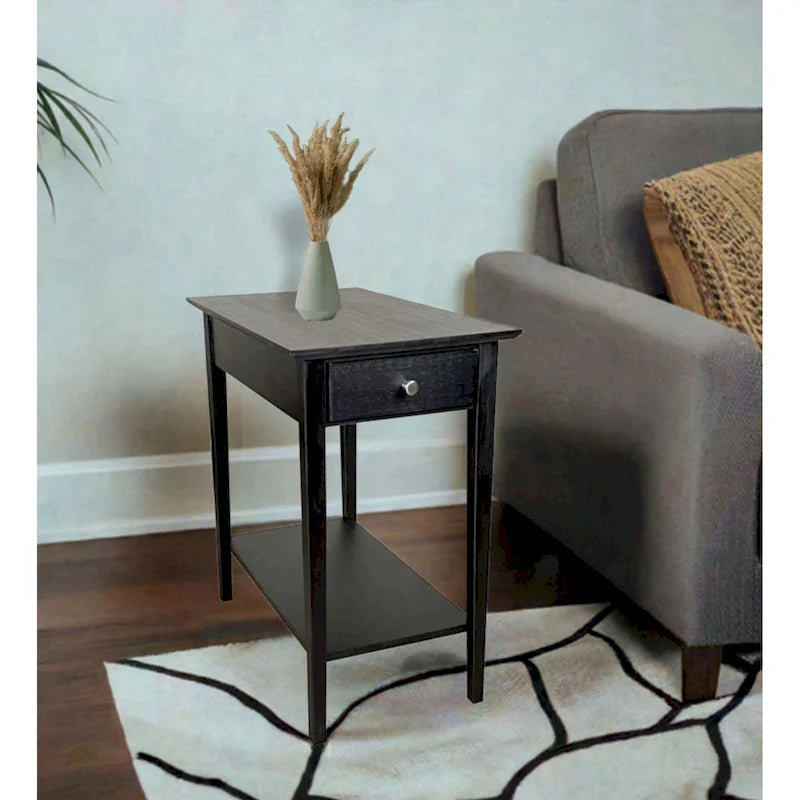 Table inclinable en bambou massif avec tiroir