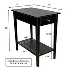 Table inclinable en bambou massif avec tiroir