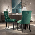 Lot de 2 chaises de salle à manger en velours