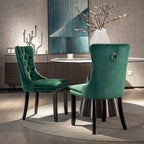 Lot de 2 chaises de salle à manger en velours