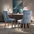 Lot de 2 chaises de salle à manger en velours