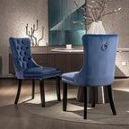 Lot de 2 chaises de salle à manger en velours
