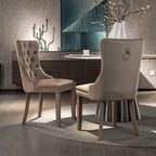 Lot de 2 chaises de salle à manger en velours