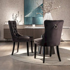 Lot de 2 chaises de salle à manger en velours
