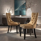Lot de 2 chaises de salle à manger en velours