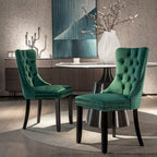 Lot de 2 chaises de salle à manger en velours