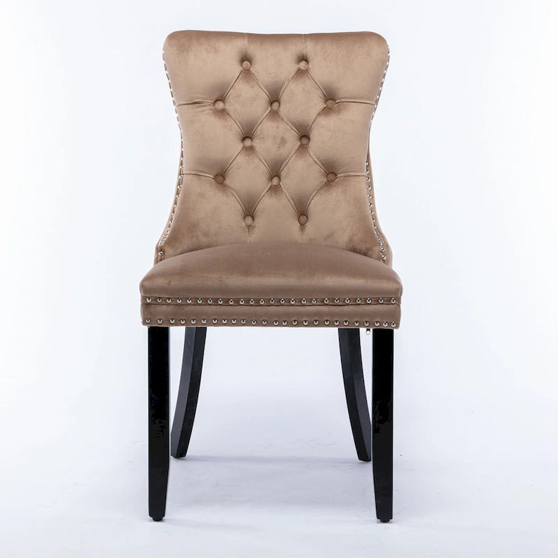 Lot de 2 chaises de salle à manger en velours