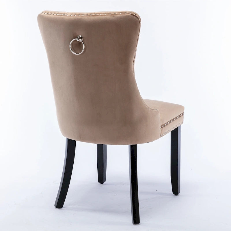 Lot de 2 chaises de salle à manger en velours