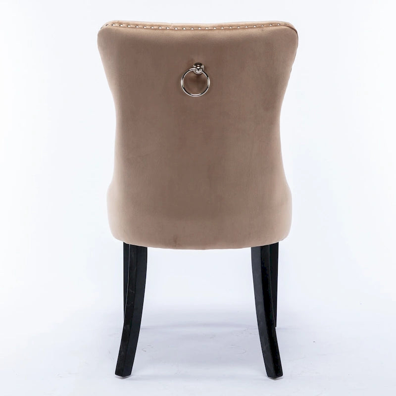 Lot de 2 chaises de salle à manger en velours
