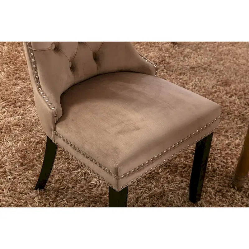 Lot de 2 chaises de salle à manger en velours