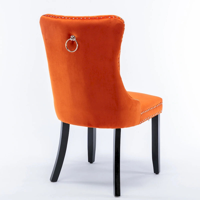 Lot de 2 chaises de salle à manger en velours