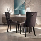Lot de 2 chaises de salle à manger en velours