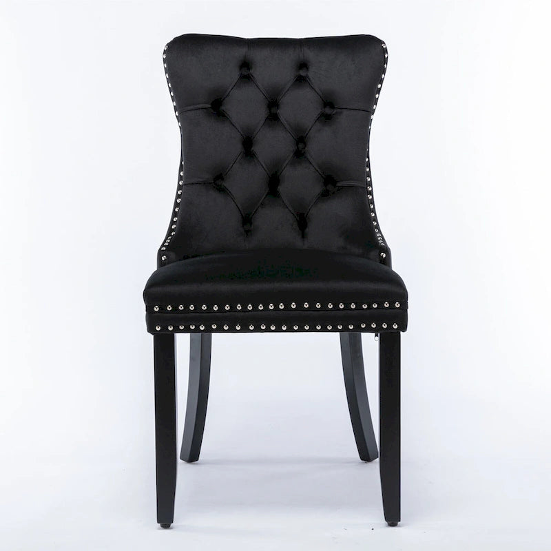 Lot de 2 chaises de salle à manger en velours