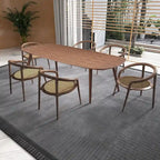 Table à manger rectangulaire style ferme moderne pour 4 à 8 personnes
