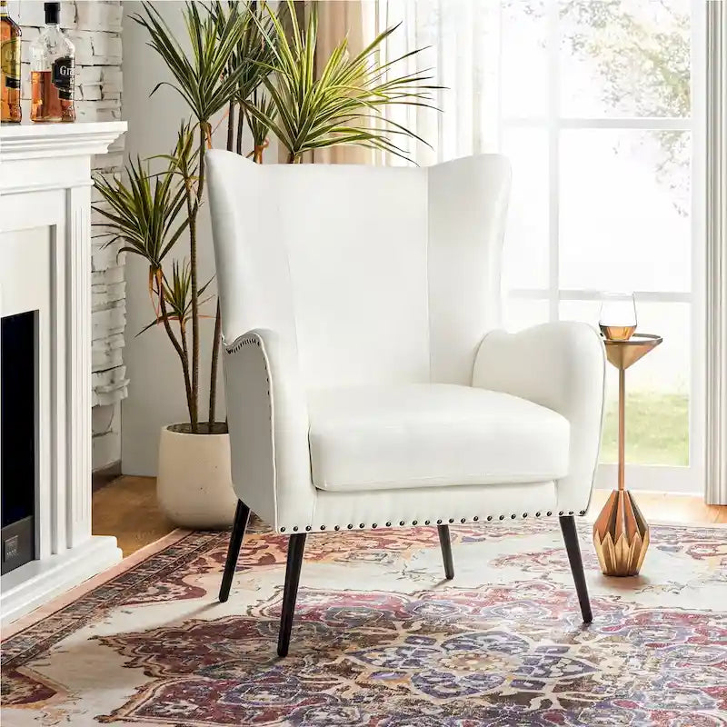 Fauteuil en bois Invidiae rembourré avec pieds en métal