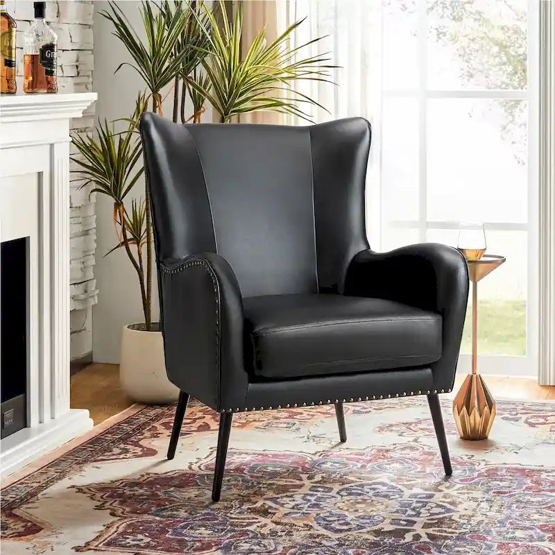 Fauteuil en bois Invidiae rembourré avec pieds en métal