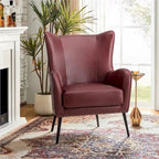 Fauteuil en bois Invidiae rembourré avec pieds en métal