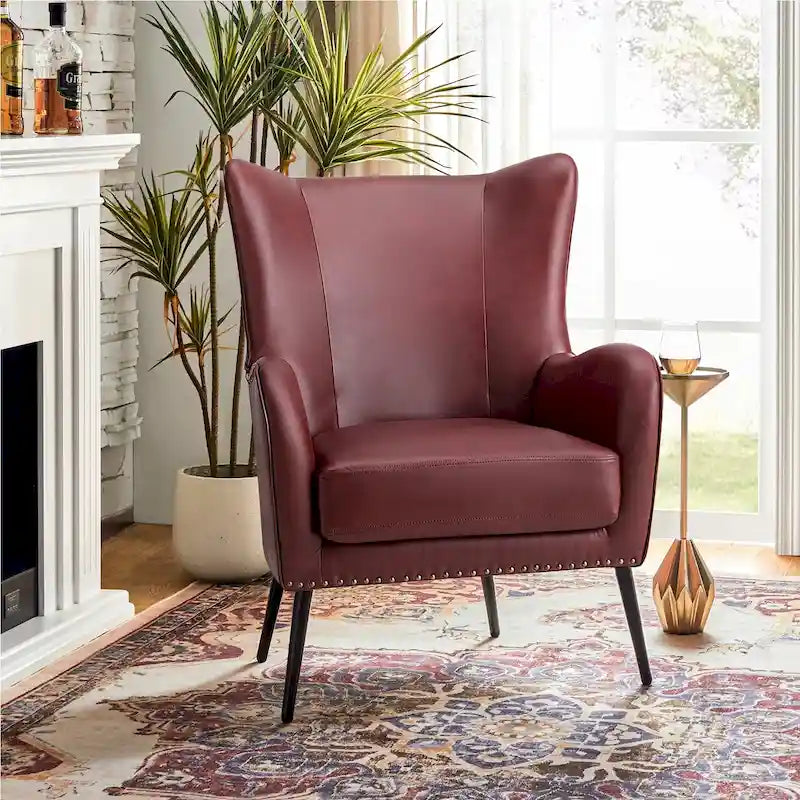 Fauteuil en bois Invidiae rembourré avec pieds en métal