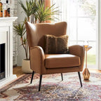 Fauteuil en bois Invidiae rembourré avec pieds en métal