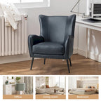 Fauteuil en bois Invidiae rembourré avec pieds en métal