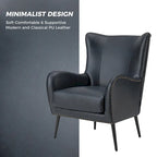 Fauteuil en bois Invidiae rembourré avec pieds en métal