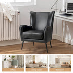 Fauteuil en bois Invidiae rembourré avec pieds en métal