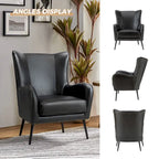 Fauteuil en bois Invidiae rembourré avec pieds en métal