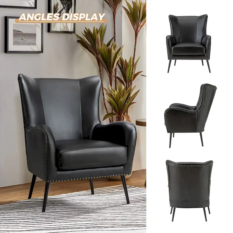 Fauteuil en bois Invidiae rembourré avec pieds en métal