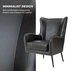 Fauteuil en bois Invidiae rembourré avec pieds en métal