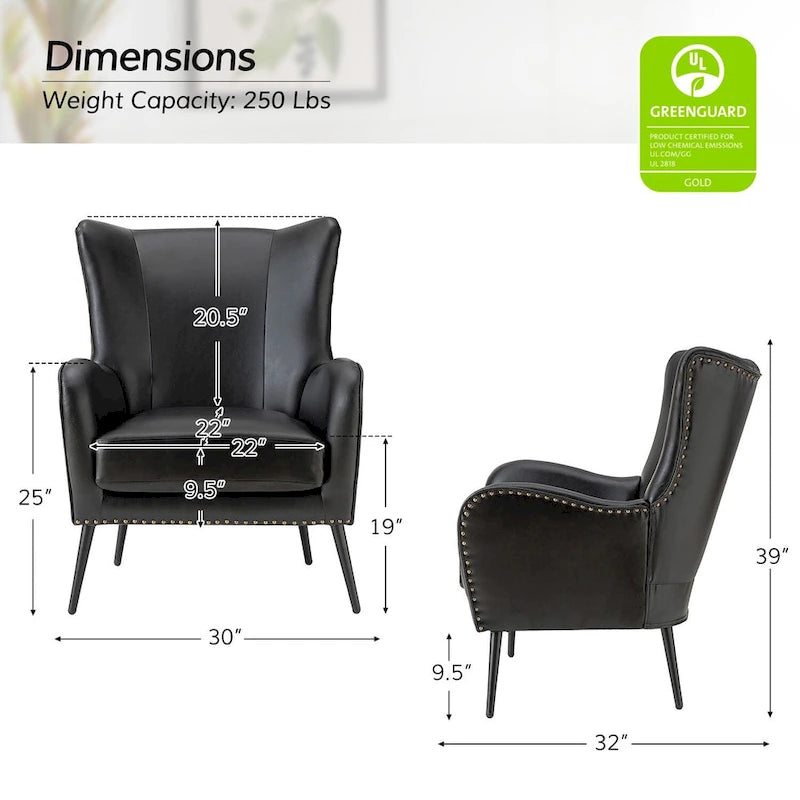 Fauteuil en bois Invidiae rembourré avec pieds en métal