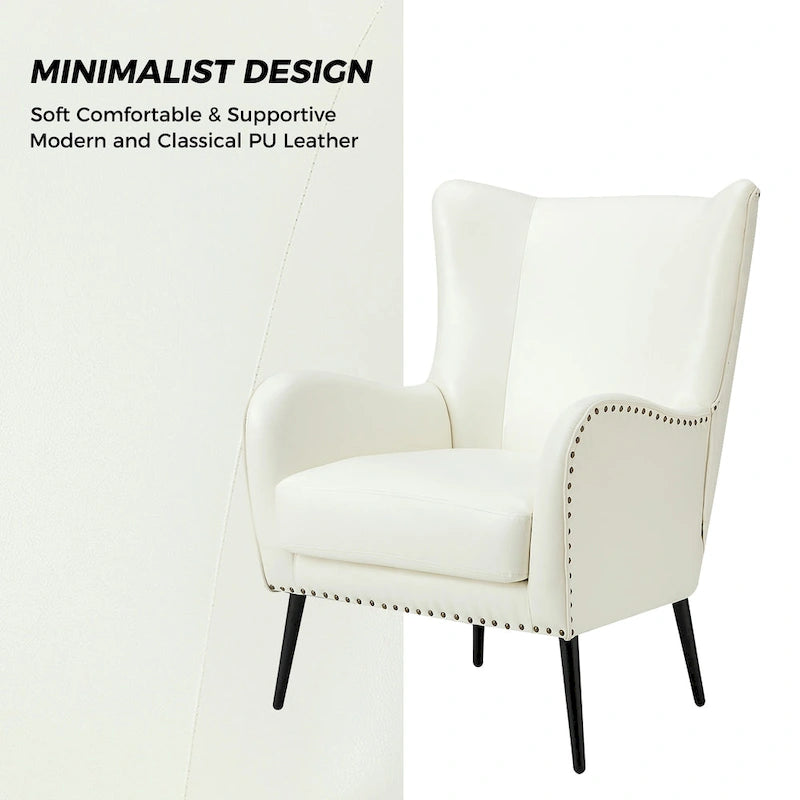 Fauteuil en bois Invidiae rembourré avec pieds en métal